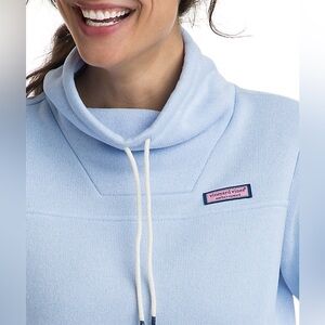 Vineyard Vines Sweater Fleece Funnel Neck Shep Shirt Size Small